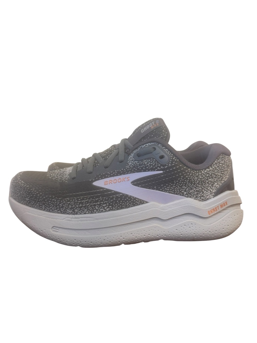 Brooks Ghost Max 2 Gray Purple Athletic Running Shoes Women’s Size 9 Wide
